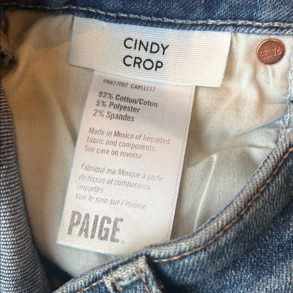 NWOT Paige Cindy Crop Jeans in Rock Show Distressed size 24 - Picture 8 of 11
